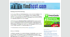 Desktop Screenshot of findhost.com